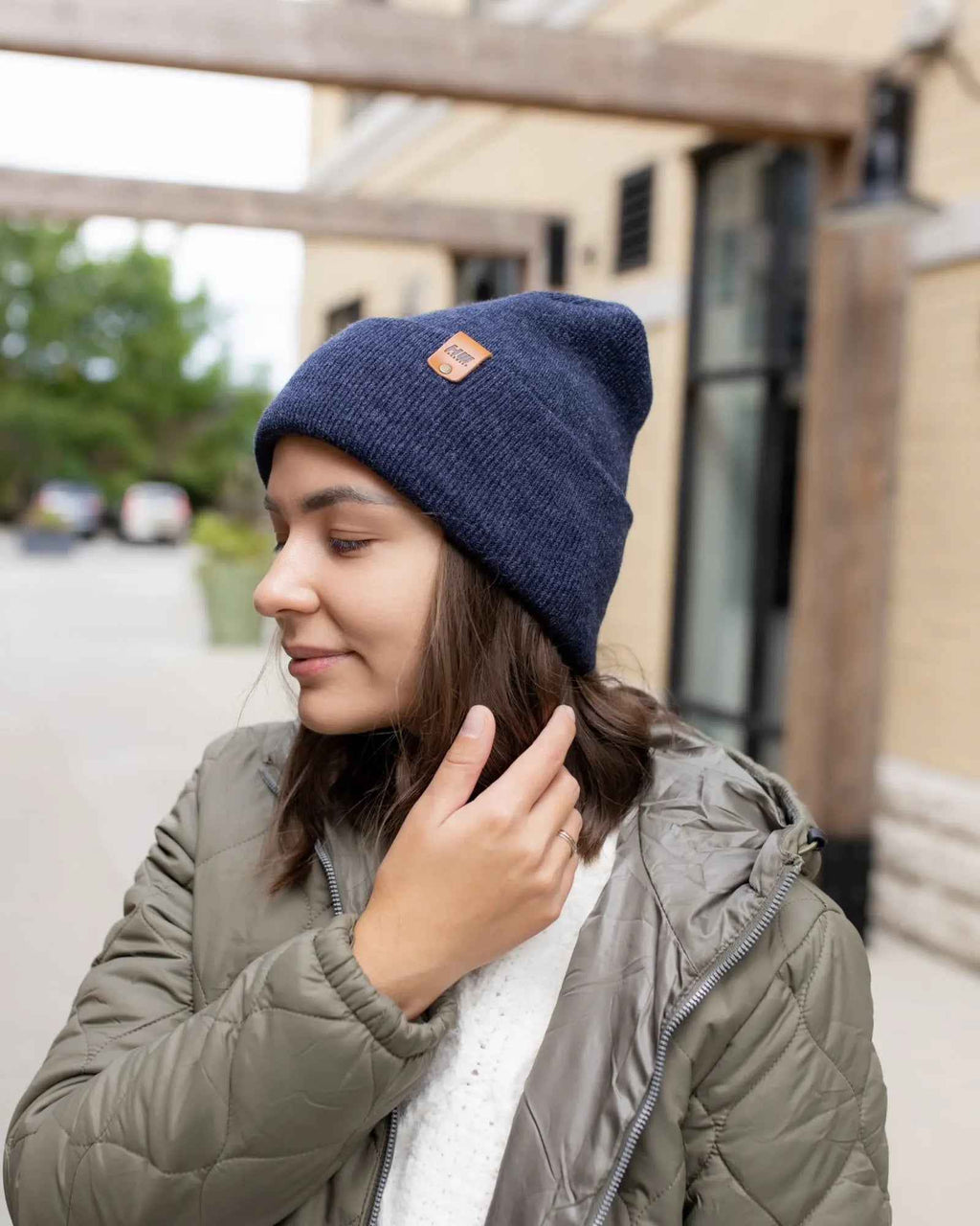 NEW HAAKWEAR H-Stitch Cuffed Beanie - Designed and Made in USA (Patented Design) - Denim Blue.