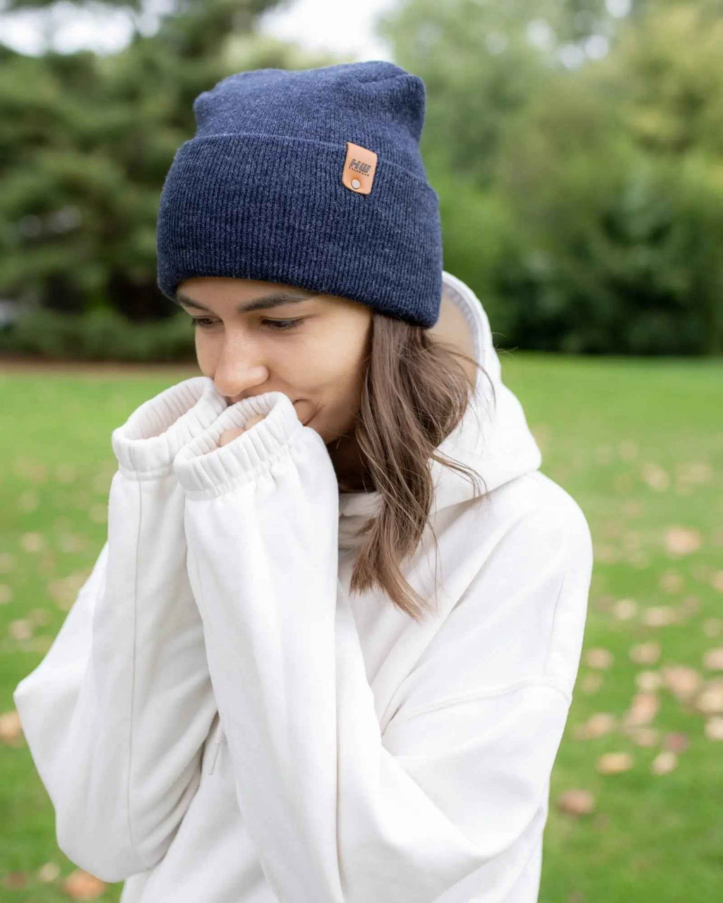 NEW HAAKWEAR H-Stitch Cuffed Beanie - Designed and Made in USA (Patented Design) - Denim Blue.