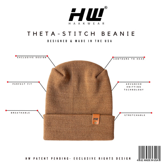 NEW HAAKWEAR Theta-Stitch Cuffed Beanie - Designed and Made in USA (Patent Pending Design) - HAAKWEAR