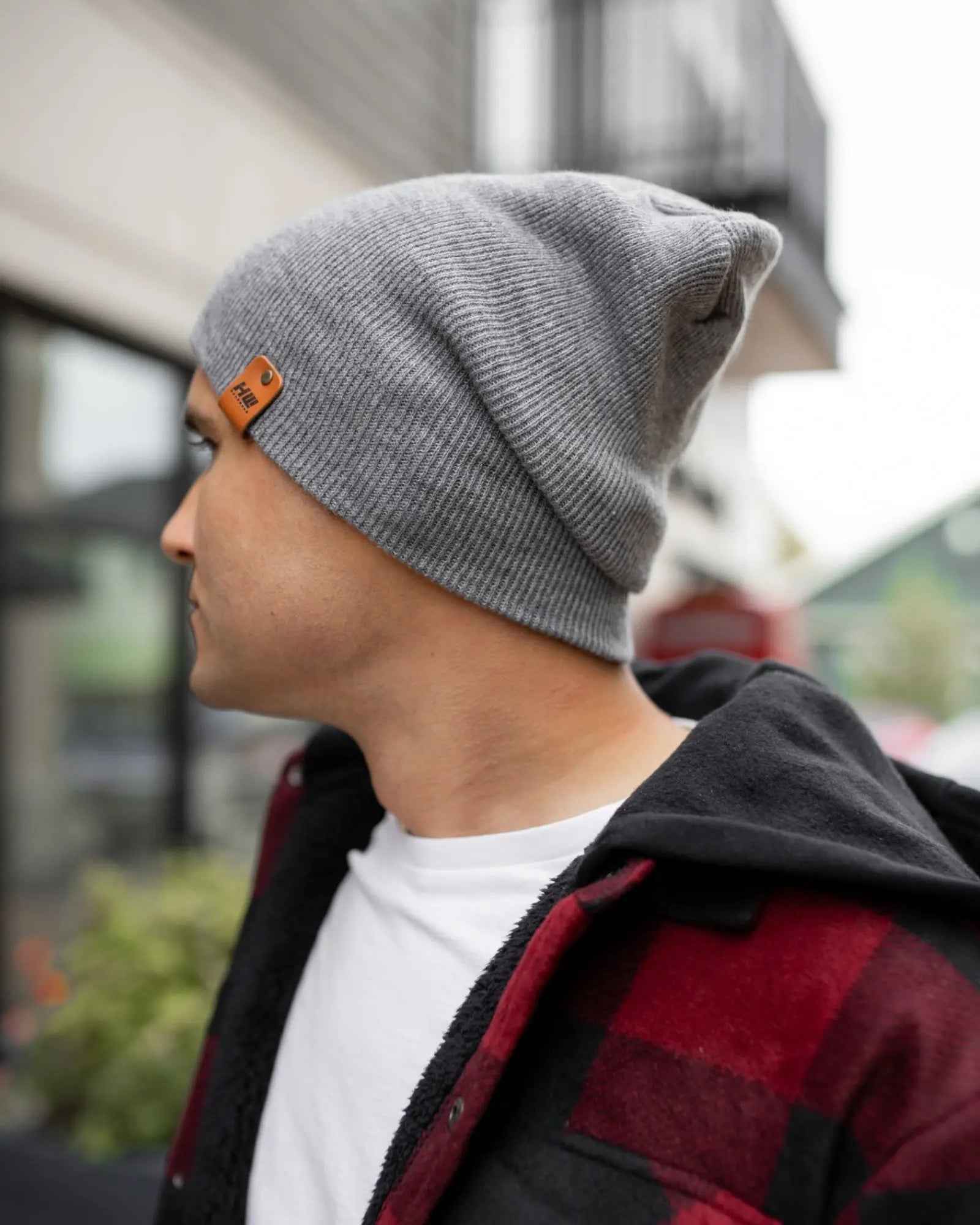 NEW HAAKWEAR H-Stitch Cuffed Beanie - Designed and Made in USA (Patent Pending Design) - Koala Gray.