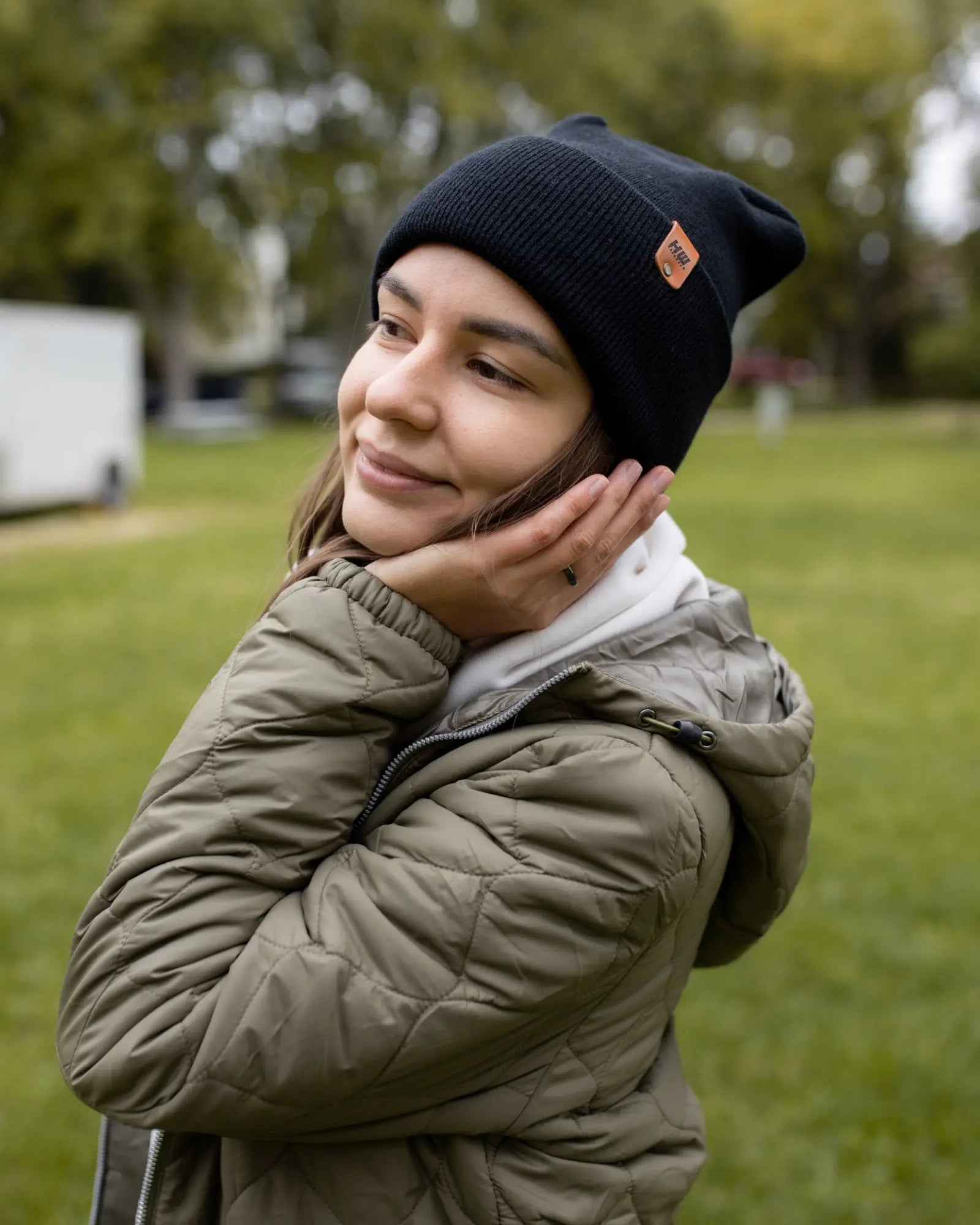 NEW HAAKWEAR H-Stitch Cuffed Beanie - Designed and Made in USA (Patented Design) - Midnight Black.