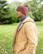NEW HAAKWEAR H-Stitch Cuffed Beanie - Designed and Made in USA (Patented Design) - Rusty Burgundy.