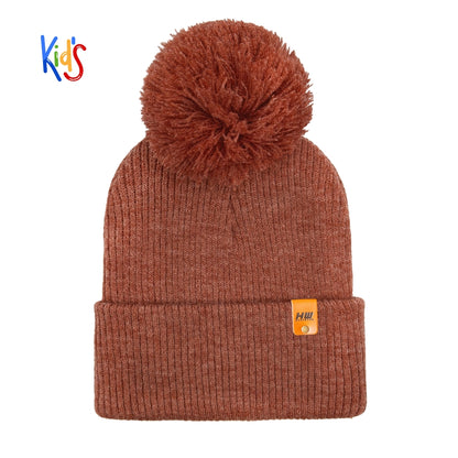 Haakwear Traditional Pom Pom Kids Knit Beanie. Soft, Warm & Made in USA - HAAKWEAR USA - Made in USA Beanies
