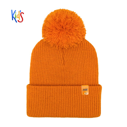 Haakwear Traditional Pom Pom Kids Knit Beanie. Soft, Warm & Made in USA - HAAKWEAR USA - Made in USA Beanies