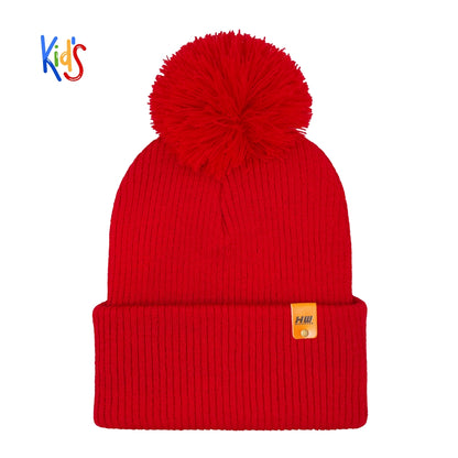 Haakwear Traditional Pom Pom Kids Knit Beanie. Soft, Warm & Made in USA - HAAKWEAR USA - Made in USA Beanies