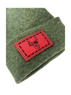 Reindeer Limited Edition, HW H-Stitch Beanie - Exclusive Christmas Hat Collection, GREEN.