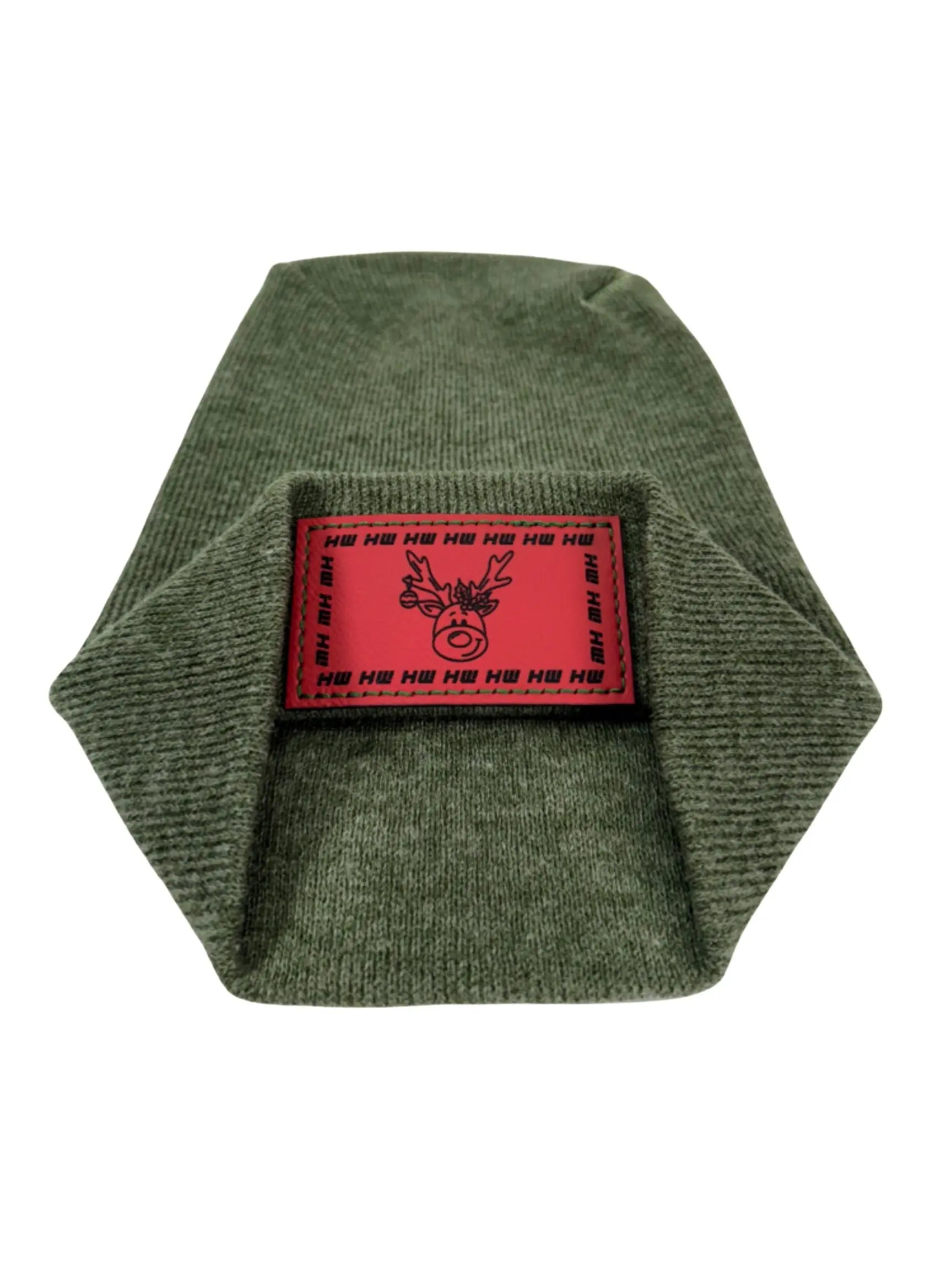 Reindeer Limited Edition, HW Theta-Stitch Beanie - Exclusive Christmas Hat Collection, GREEN - HAAKWEAR