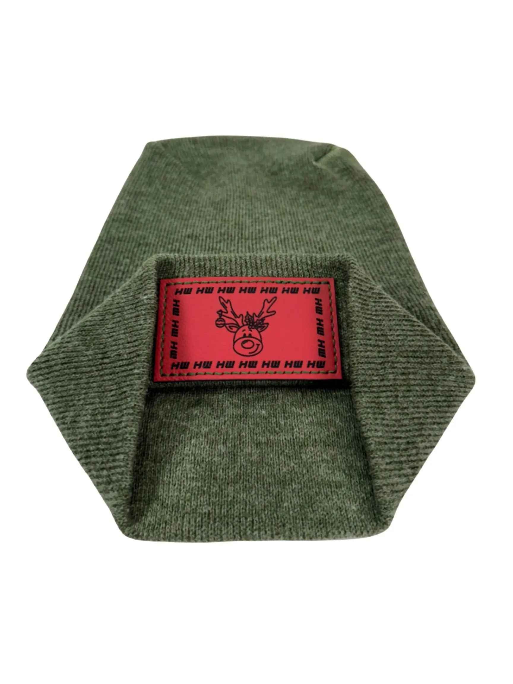 Reindeer Limited Edition, HW H-Stitch Beanie - Exclusive Christmas Hat Collection, GREEN.