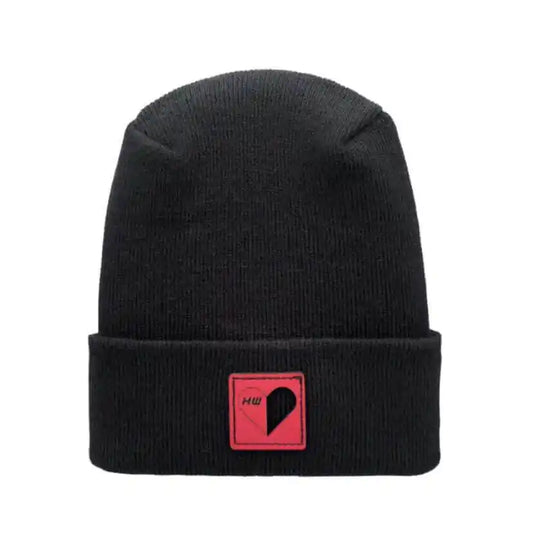 Valentine's Day H Stitch Beanie, You Complete Me, Black Beanie Haakwear