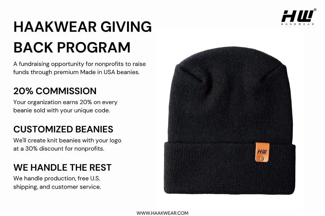 Made in USA knit beanies and winter hats by Haakwear