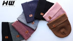 HAAKWEAR Beanie Made in USA - Classic Charcoal Black Knit Cuffed Hat.